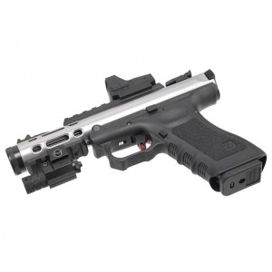 Страйкбольный пистолет WE Galaxy GBB, Metal, Green Gas, Серебристая рама WE-GX01A-SV [WE]